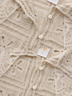 Vintage Lace Collar Crochet Blouse