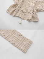 Vintage Lace Collar Crochet Blouse