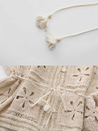 Vintage Lace Collar Crochet Blouse