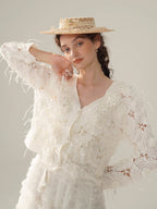 Vintage Lace Collar Crochet Blouse