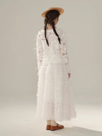 Vintage Lace Collar Crochet Blouse