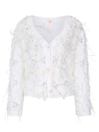 Vintage Lace Collar Crochet Blouse