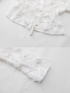 Vintage Lace Collar Crochet Blouse