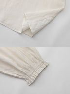 Embroidered Vintage Collar Cotton Blouse