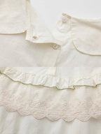 Forest Berry Lace Collar Blouse