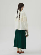 Forest Berry Lace Collar Blouse