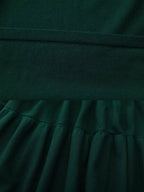 Evergreen Forest Embroidered Wool Skirt