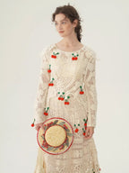 Cherry Crochet Garden Blouse