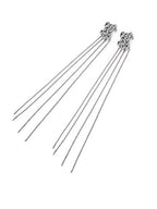 Crystal Bloom Long Chain Earrings