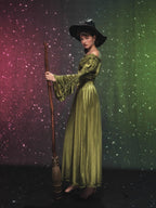 Enchanted Meadow Off-Shoulder Satin Dress