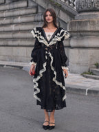 Midnight Rose Gothic Lace Dress