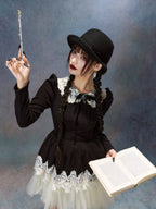Victorian Noir Lace Doll Dress