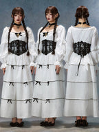 Victorian Ribbon Cameo Dress
