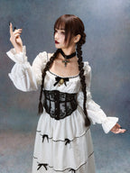 Victorian Ribbon Cameo Dress