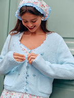 Blue Ribbon Vintage Floral Long Dress