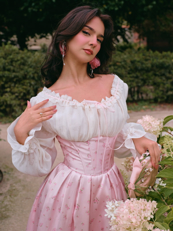 Blush Corset Rose Garden Dress