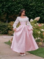 Blush Corset Rose Garden Dress