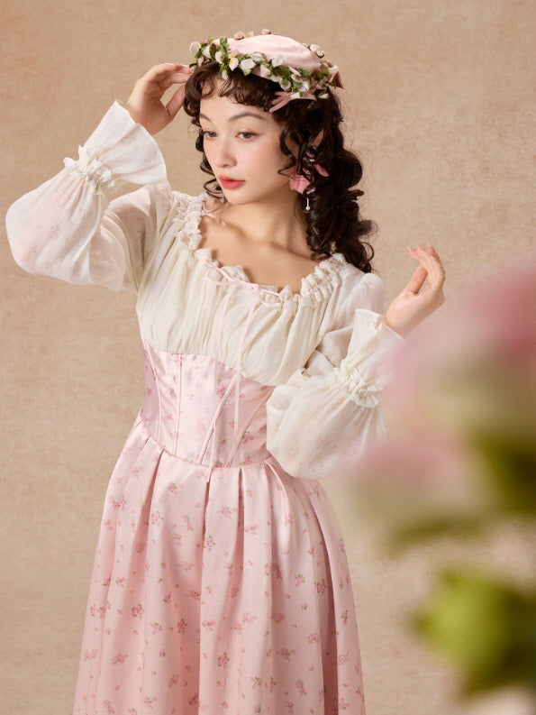 Blush Corset Rose Garden Dress