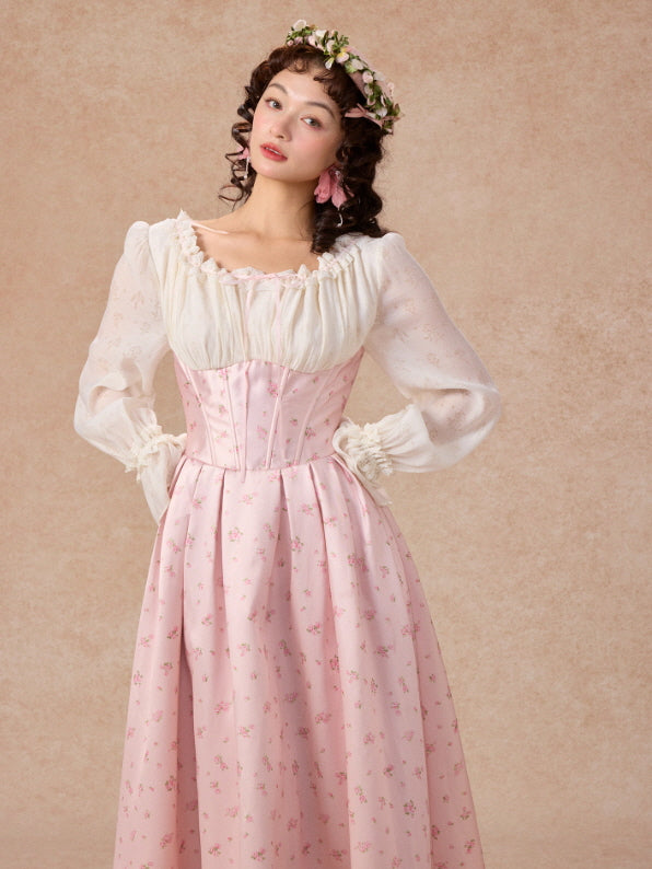 Blush Corset Rose Garden Dress