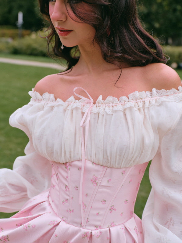 Blush Corset Rose Garden Dress