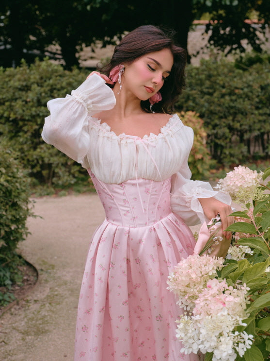 Blush Corset Rose Garden Dress