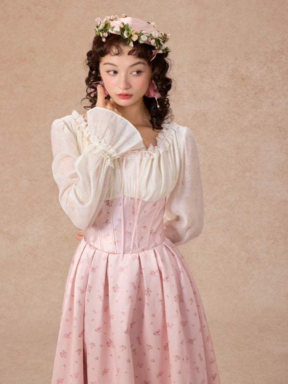Blush Corset Rose Garden Dress