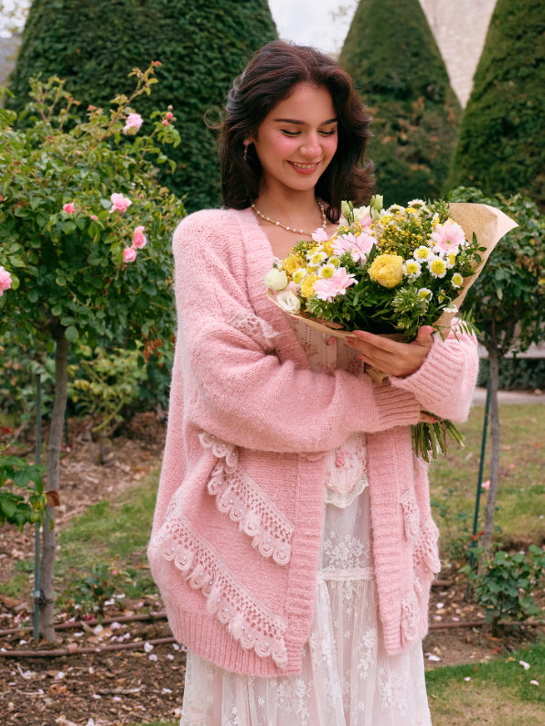 Lace Whisper Romantic Knit Cardigan
