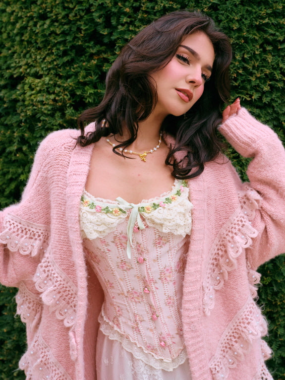 Lace Whisper Romantic Knit Cardigan