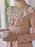 Blush Lace Collar Vintage Fairytale Dress