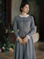 Blue Stripe Linen Vintage Story Dress