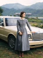 Blue Stripe Linen Vintage Story Dress