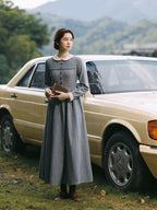 Blue Stripe Linen Vintage Story Dress