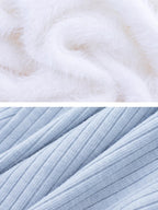 Frosted Ribbon Knit Dress & Cardigan