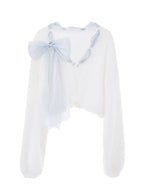 Frosted Ribbon Knit Dress & Cardigan