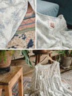 Blue Garden Vintage Lace Nightgown