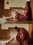Vintage Rose Ruffle Lace Nightgown