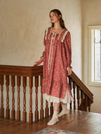 Vintage Rose Ruffle Lace Nightgown