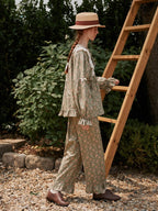 Olive Garden Lace Ruffle Loungewear Set