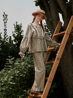Olive Garden Lace Ruffle Loungewear Set