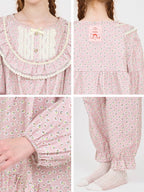 Blush Daisy Lace Ruffle Loungewear Set