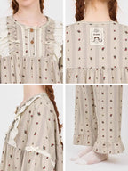 Rosebud Cottage Ruffle Loungewear Set