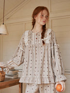 Rosebud Cottage Ruffle Loungewear Set