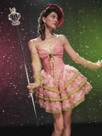 Blossom Parade Rosette Corset Mini Dress