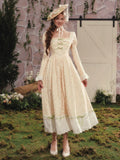 Spring Garden Lace Ribbon Cottage Dress