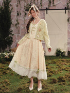 Spring Garden Lace Ribbon Cottage Dress