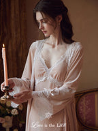 Blossom Whisper Lace Nightgown & Robe