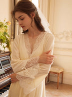 Moonlit Lace Reverie Nightgown & Robe