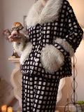 Winter Check Velvet Loungewear Set