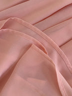 Rosy Whispers Ruffle Chiffon Dress