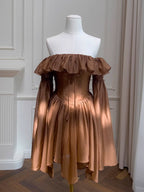 Cocoa Muse Off-Shoulder Corset Dress